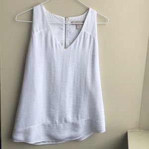 Banana Republic White Sleeveless Shirt